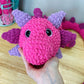 Jumbo Pink & Purple Sparkle Dragon Plushie