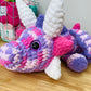 Barbie Pink & Purple Crochet Dragon Plushie