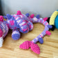 Barbie Pink & Purple Crochet Dragon Plushie