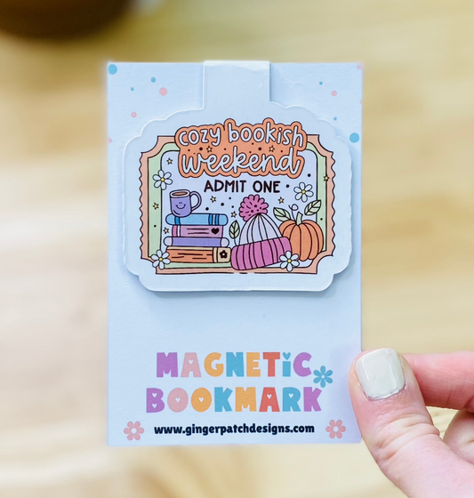 Cozy Bookish Weekend Magnetic Bookmark