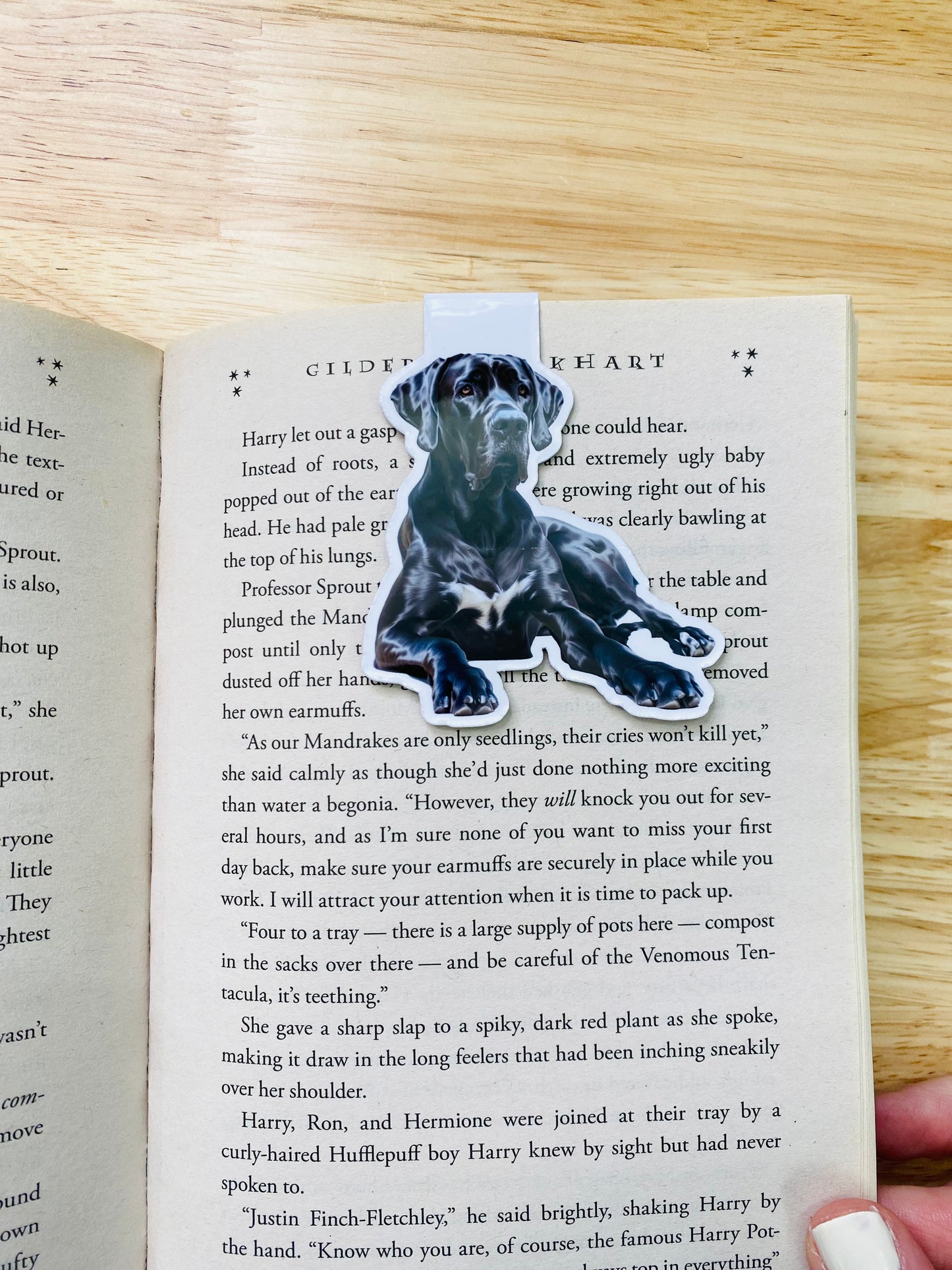 Black Great Dane Magnetic Bookmark, American Great Dane