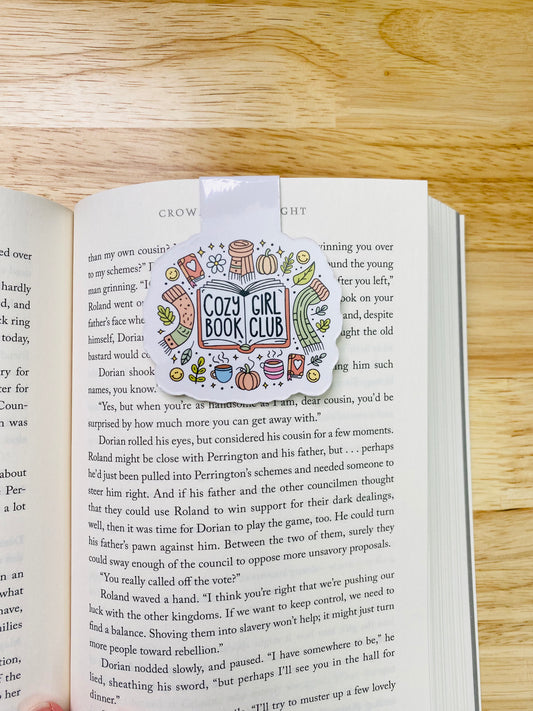 Cozy Girl Book Club Magnetic Bookmark