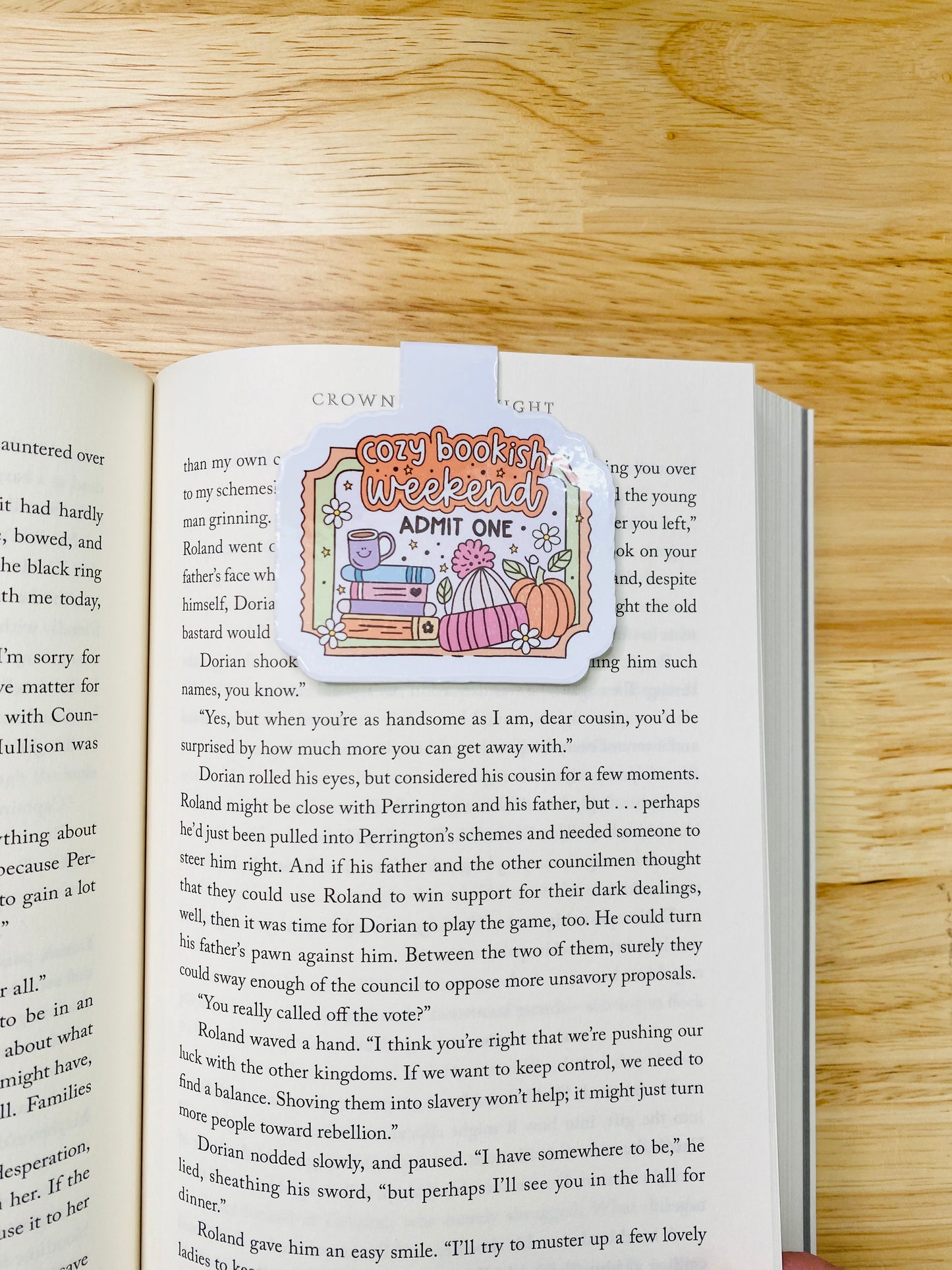 Cozy Bookish Weekend Magnetic Bookmark