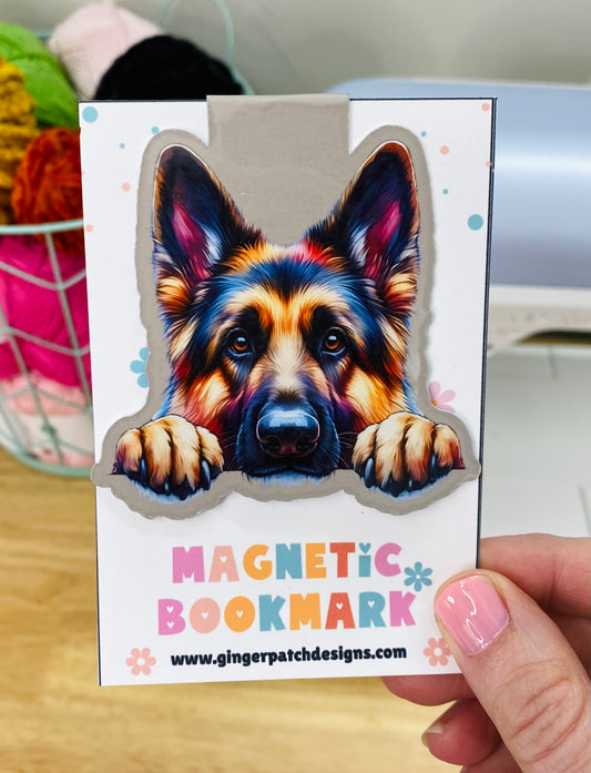 German Shepherd Holographic Magnetic Bookmark