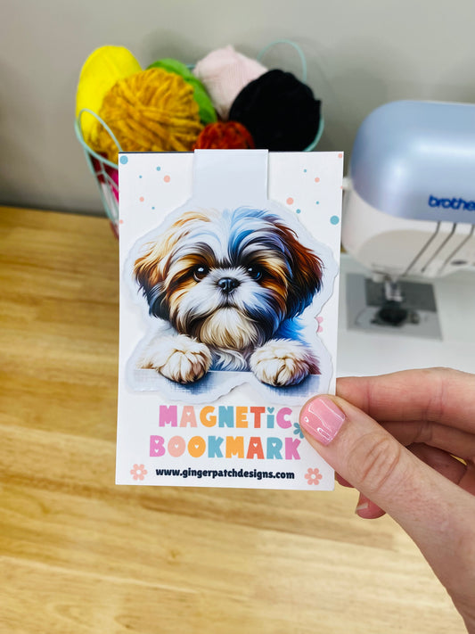 Shih Tzu Holographic Magnetic Bookmark