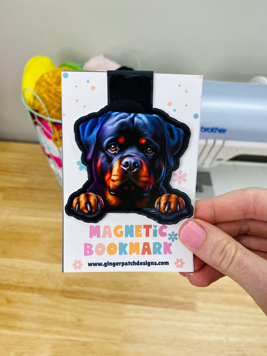 Rottweiler Holographic Magnetic Bookmark