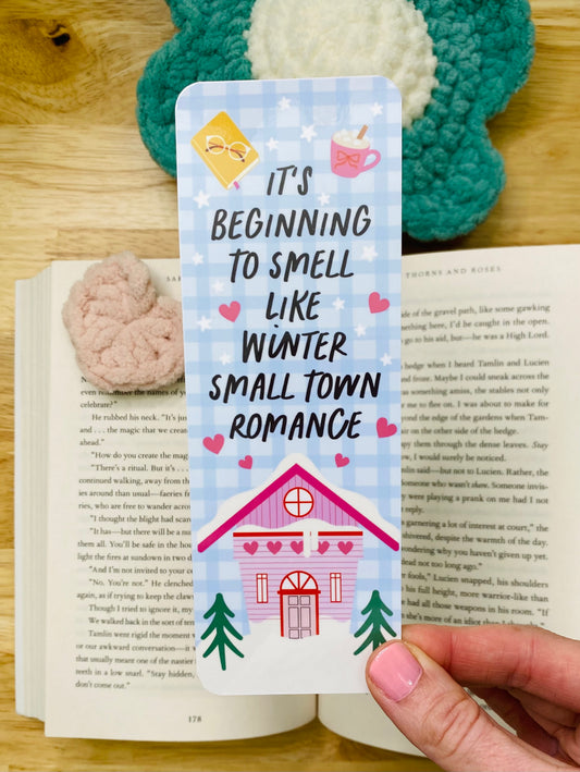 Smells Like Small Town Winter Romance Bookmark