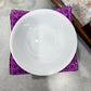 Purple Butterfly Reversible Fabric Bowl Cozy 8"
