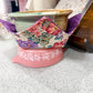 Beige Purple Butterfly Reversible Fabric Bowl Cozy 10"