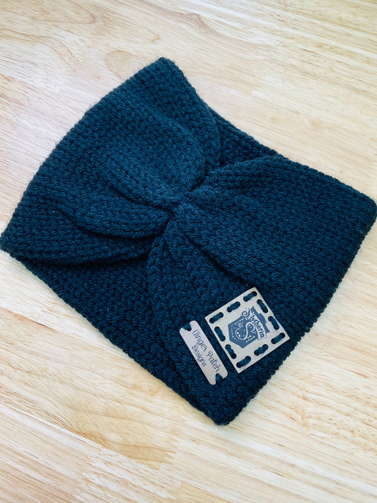 Slytherin Black Knit Earwarmer