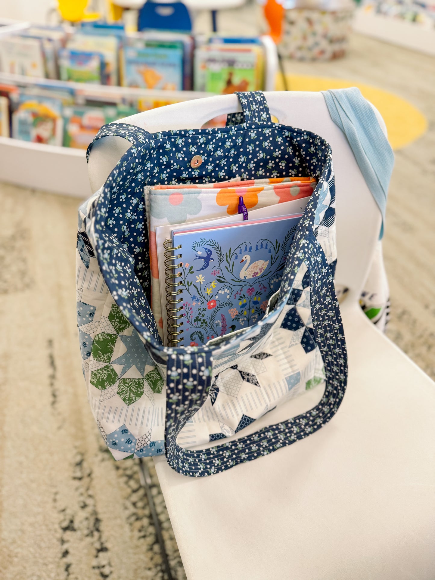 Beginner Quilted Tote Bag PDF Sewing Pattern ~ Digital Download with Video Tutorial