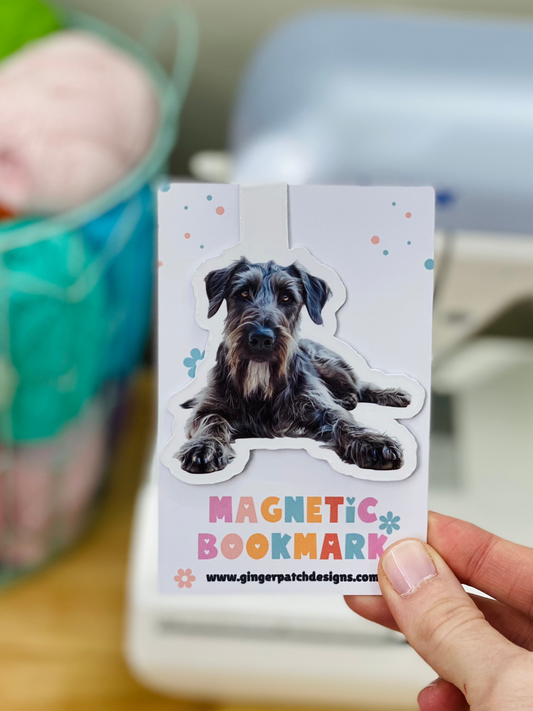 Gray Schnauzer Magnetic Bookmark