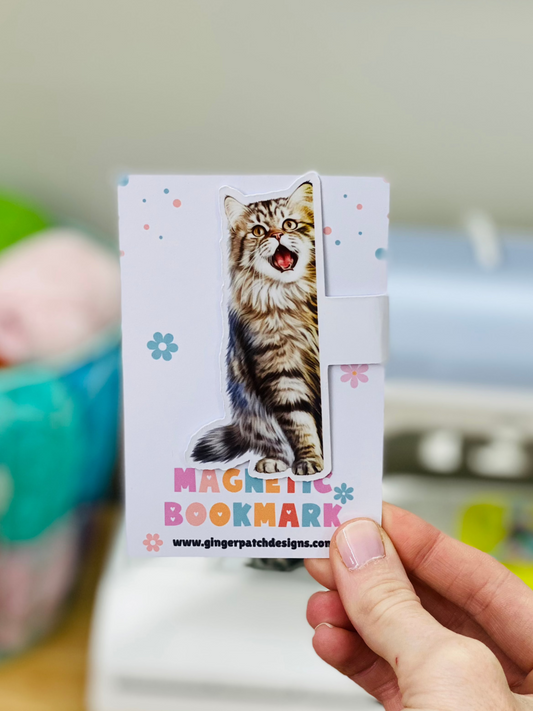 Tortoise Cat Magnetic Bookmark