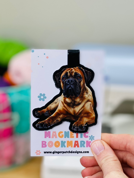 Brown Bull Mastiff Magnetic Bookmark