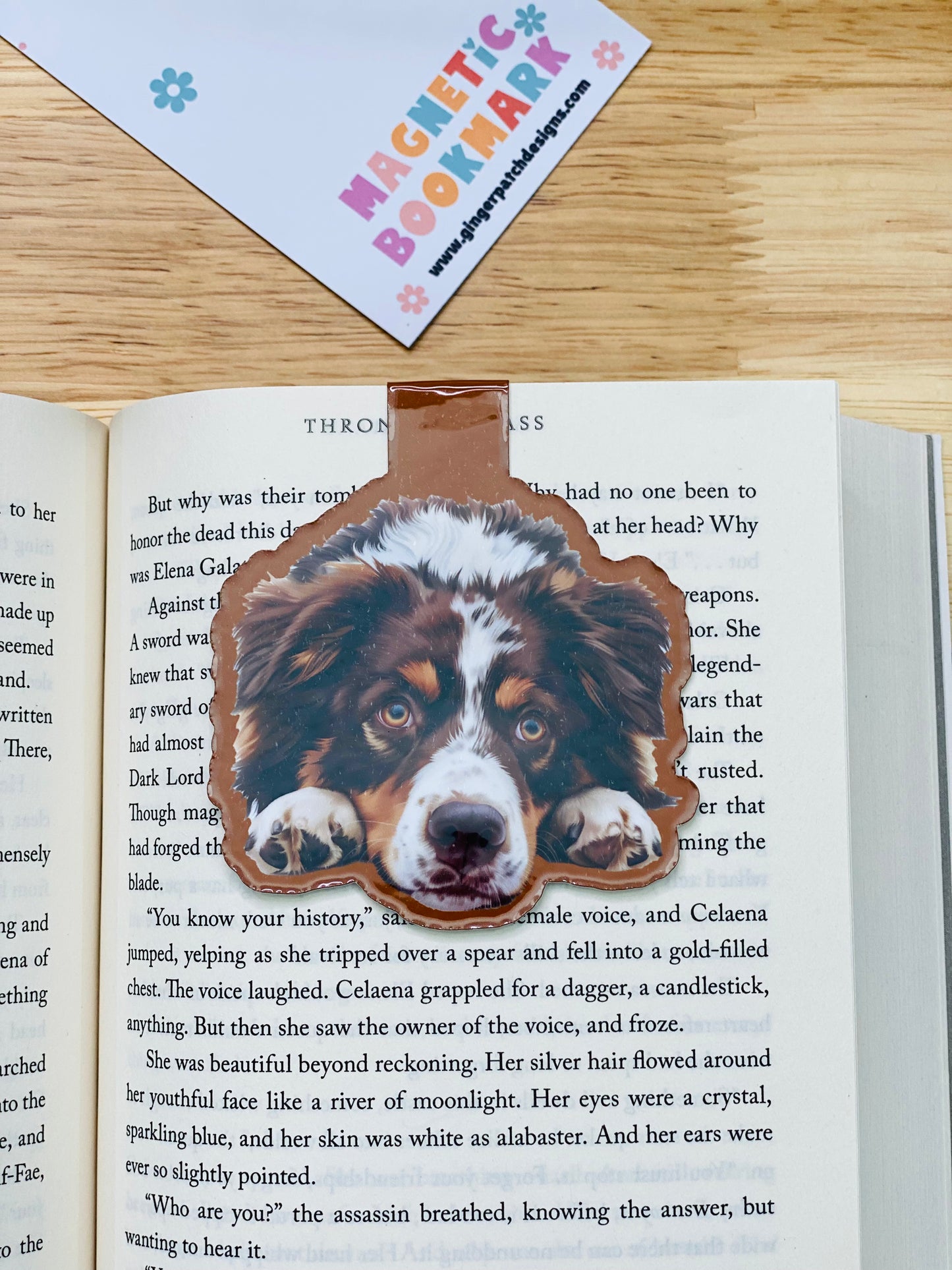 Tri-Color Aussie Magnetic Bookmark