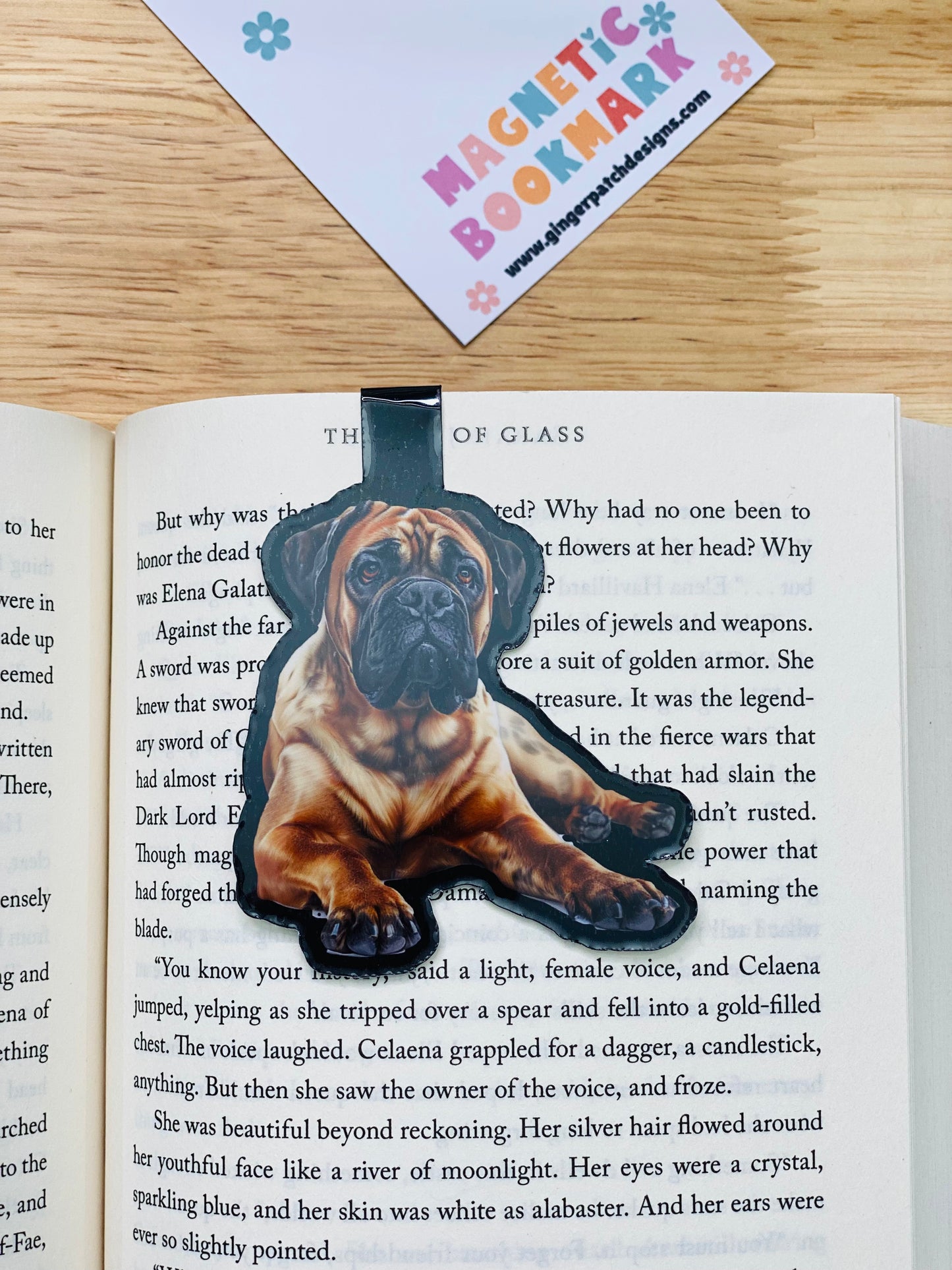 Brown Bull Mastiff Magnetic Bookmark