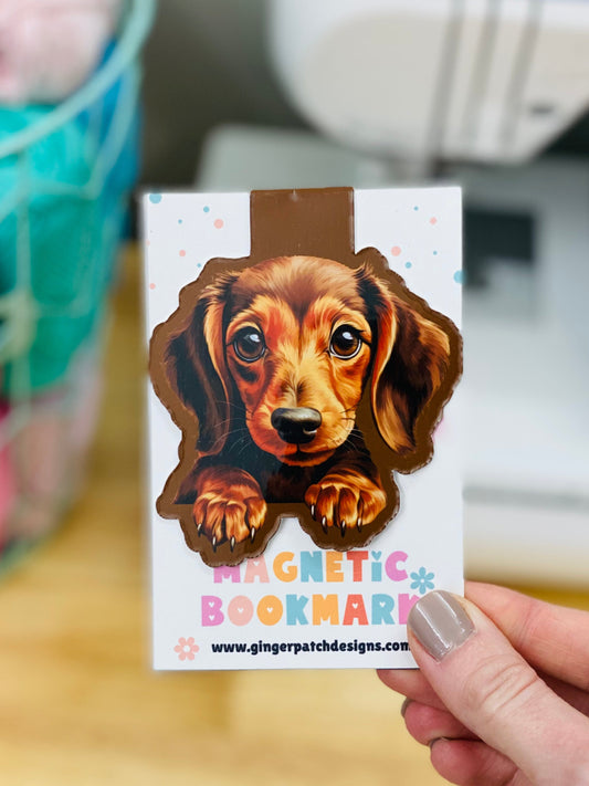 Dachshund Puppy Magnetic Bookmark