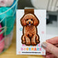 Tan Poodle Magnetic Bookmark