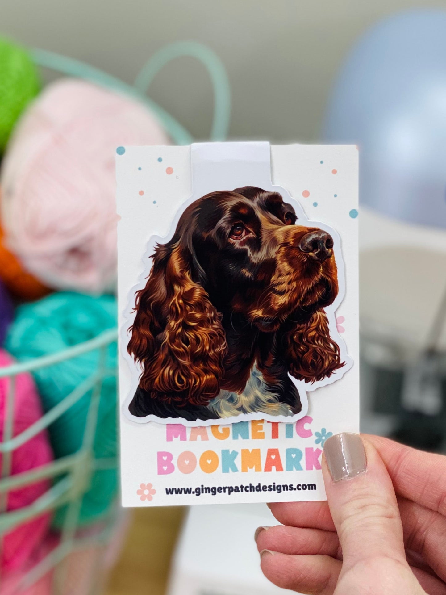 Brown Springer Spaniel Magnetic Bookmark