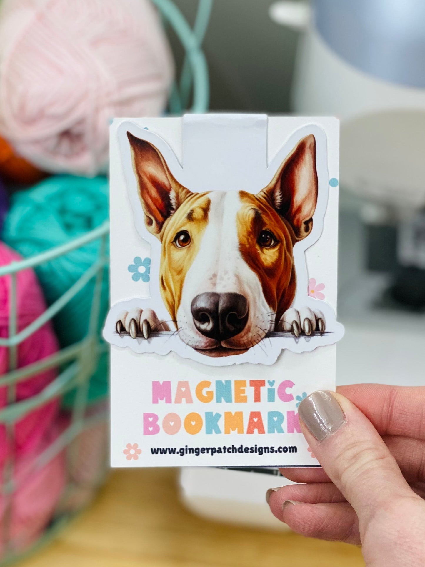 Bull Terrier Magnetic Bookmark