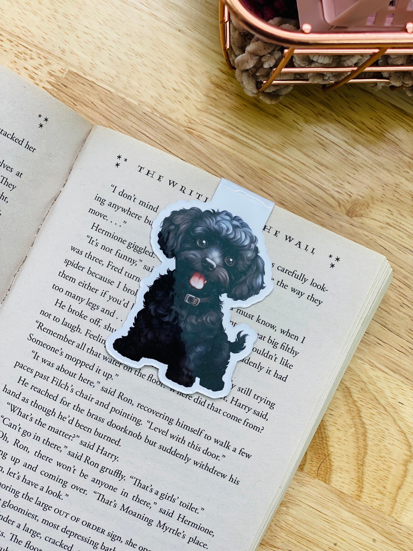 Black Poodle Magnetic Bookmark