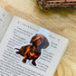 Red Dachshund Magnetic Bookmark