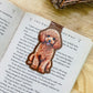 Tan Poodle Magnetic Bookmark