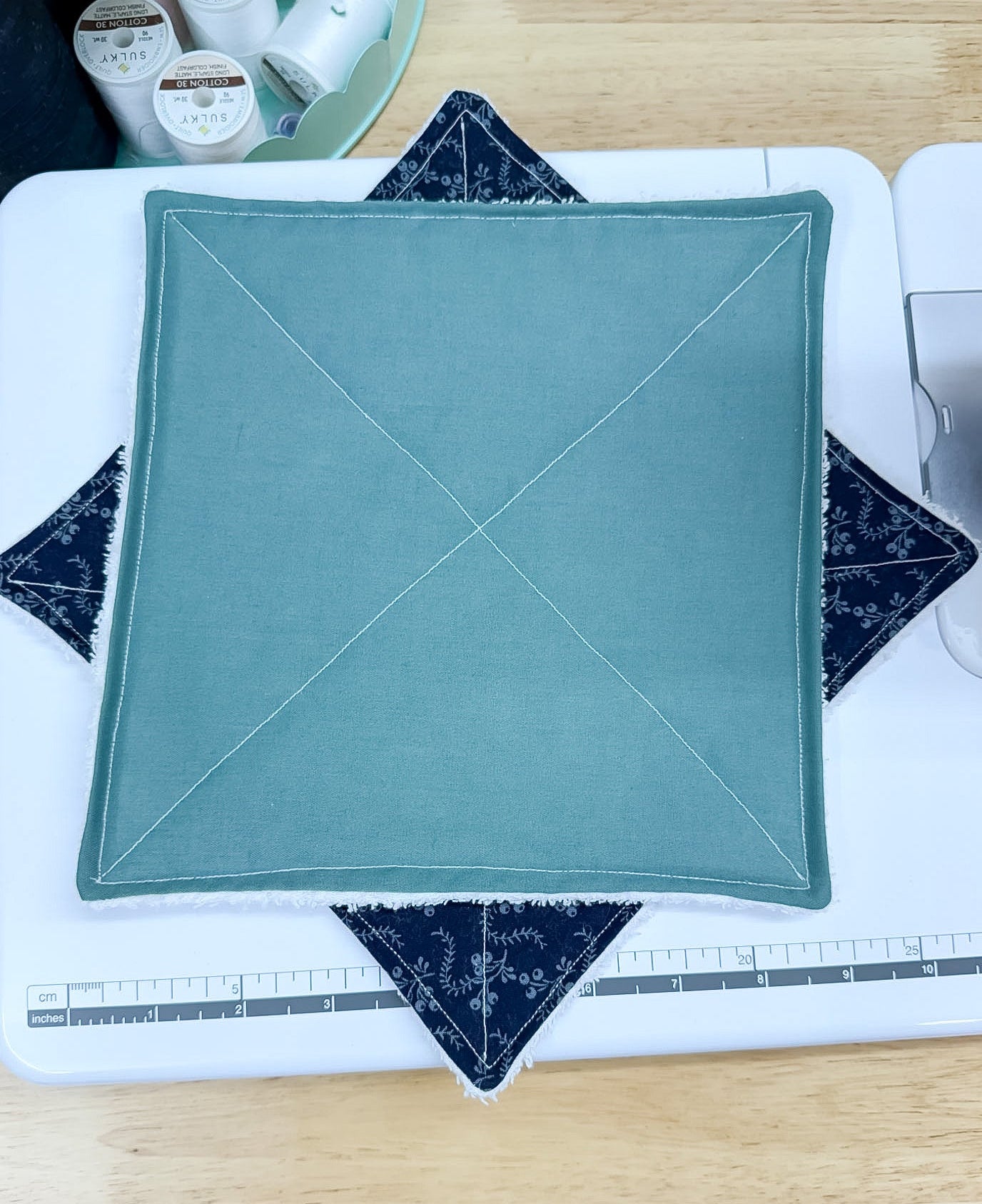 2-Pack Terry Cotton Dish Cloth Navy Leaf