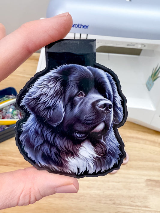Black Newfoundland Magnetic Bookmark