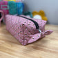 Mauve Bee Large Quilted Bow Bag