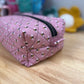 Mauve Bee Large Quilted Bow Bag