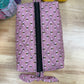 Mauve Bee Large Quilted Bow Bag