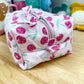 Pink Disco Cherry Quilted Makeup Bag