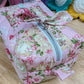 Pink Rose Tea Set Large Quilted Boxy Bag