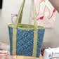 Hazel Quilted Tote Bag Blue Ditsy Floral
