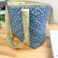 Hazel Quilted Tote Bag Blue Ditsy Floral