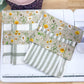 Hanging Dish Towel SET of 2 Wildflower Bees Green Plaid