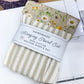 Hanging Dish Towel SET of 2 Wildflower Bees Beige Plaid
