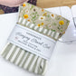 Hanging Dish Towel SET of 2 Wildflower Bees Green Plaid