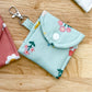 Mint Green Snail Earbuds Case Keychain