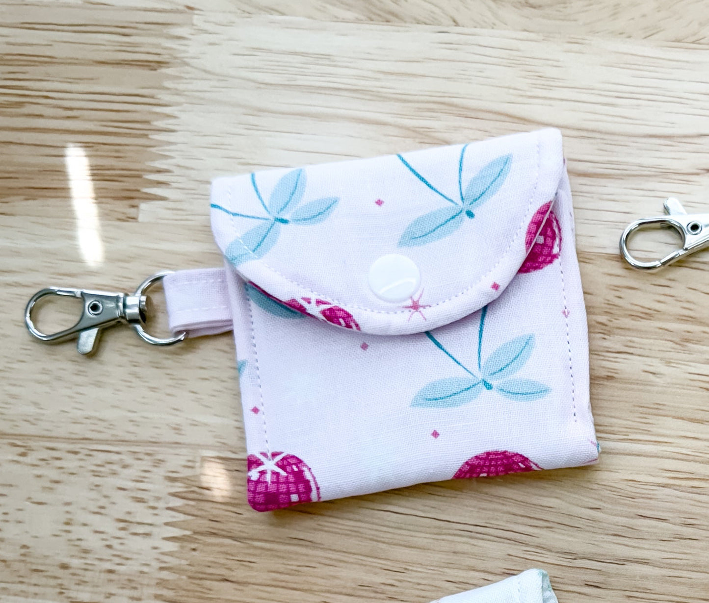 Pink Disco Cherry AirPods Case Keychain