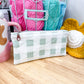 Green Checkered Flat Quilted Bow Pouch