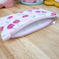 Disco Pink Cherry Flat Quilted Bow Pouch