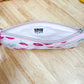 Disco Pink Cherry Flat Quilted Bow Pouch