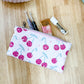 Disco Pink Cherry Flat Quilted Bow Pouch