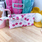 Disco Pink Cherry Flat Quilted Bow Pouch