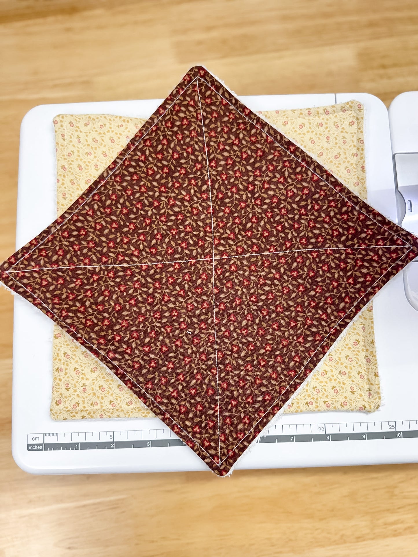 2-Pack Terry Cotton Dish Cloth Ditsy Brown