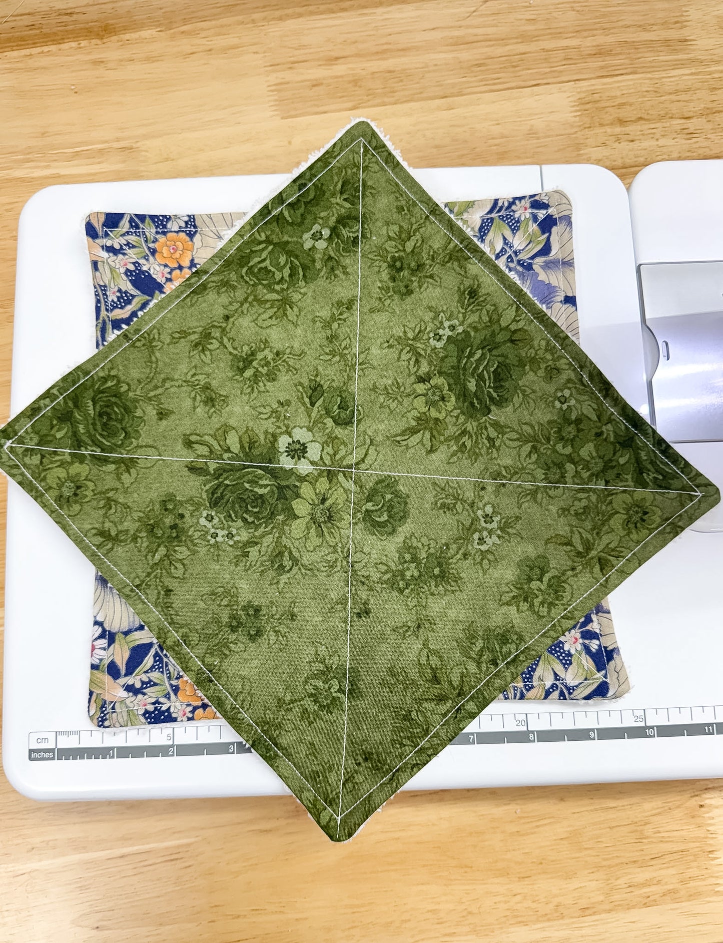 2-Pack Terry Cotton Dish Cloth Hunter Green Wildflower