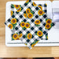 2-Pack Terry Cotton Dish Cloth Sunflower Black Plaid