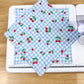 2-Pack Terry Cotton Dish Cloth Blue Plaid Cherries